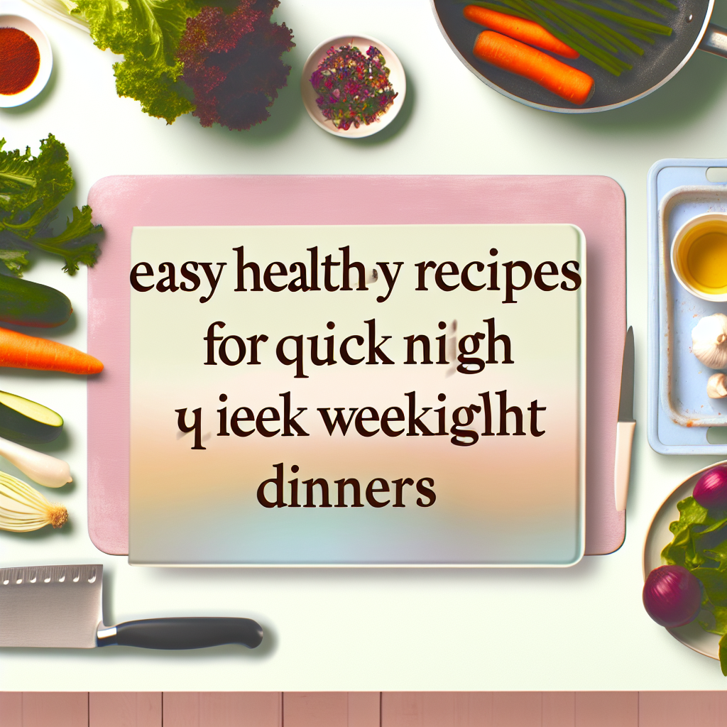 Easy healthy recipes for quick weeknight dinners