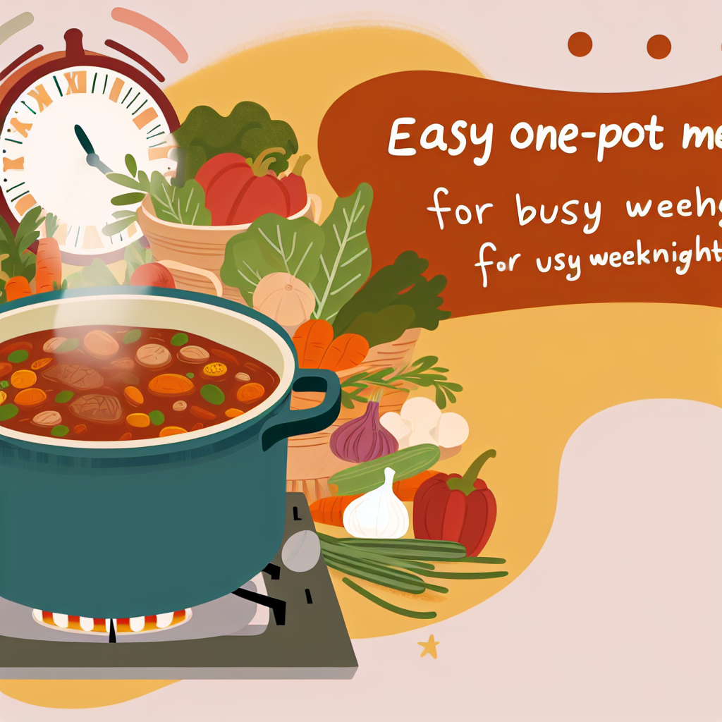 Easy one pot meals for busy weeknights